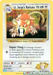 Lt. Surge's Raticate 016/034<br/>Ken Sugimori