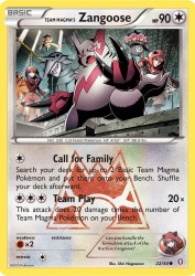 Team Magma's Zangoose 22/34<br/>Shin Nagasawa
