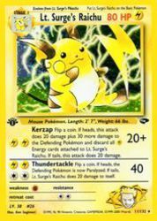 Lt. Surge's Raichu 11/132<br/>Ken Sugimori