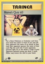 Blaine's Quiz #3 112/132<br/>Ken Sugimori