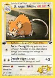 Lt. Surge's Raticate 53/132<br/>Ken Sugimori