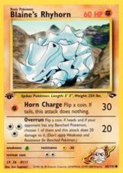 Blaine's Rhyhorn 65/132<br/>Ken Sugimori