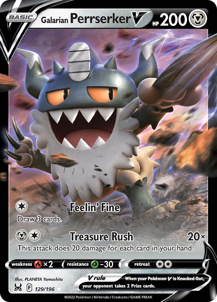 Galarian Perrserker-V 129/196<br/>PLANETA Yamashita