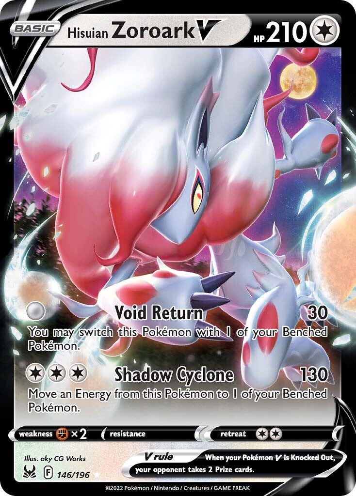 Hisuian Zoroark-V 146/196<br/>aky CG Works