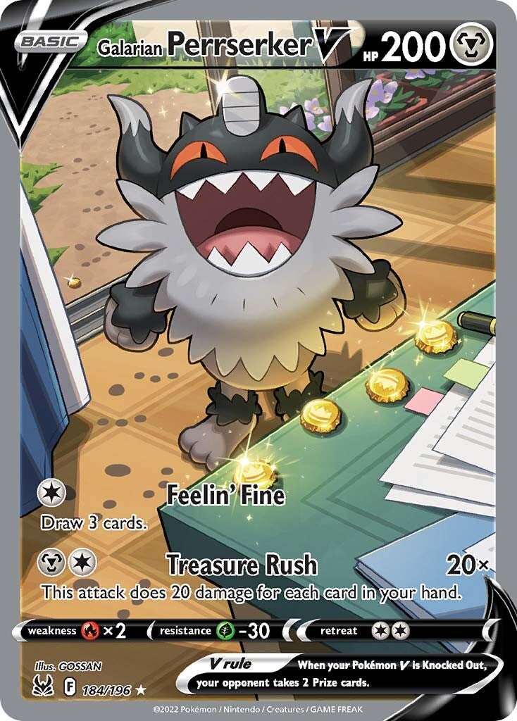 Galarian Perrserker-V 184/196<br/>GOSSAN