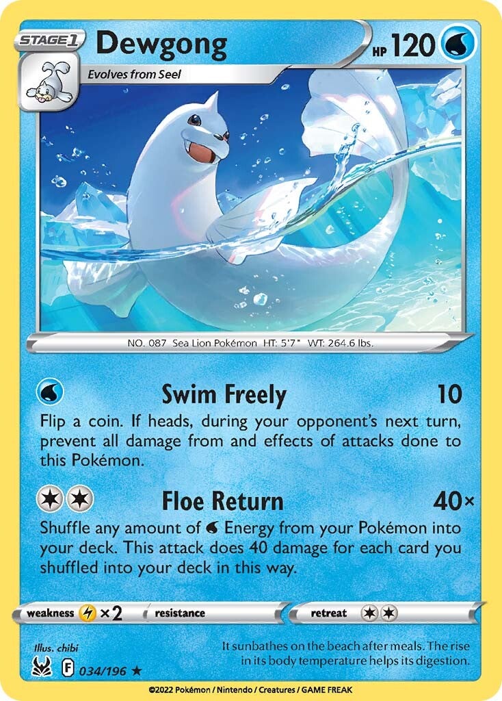 Dewgong 34/196<br/>chibi