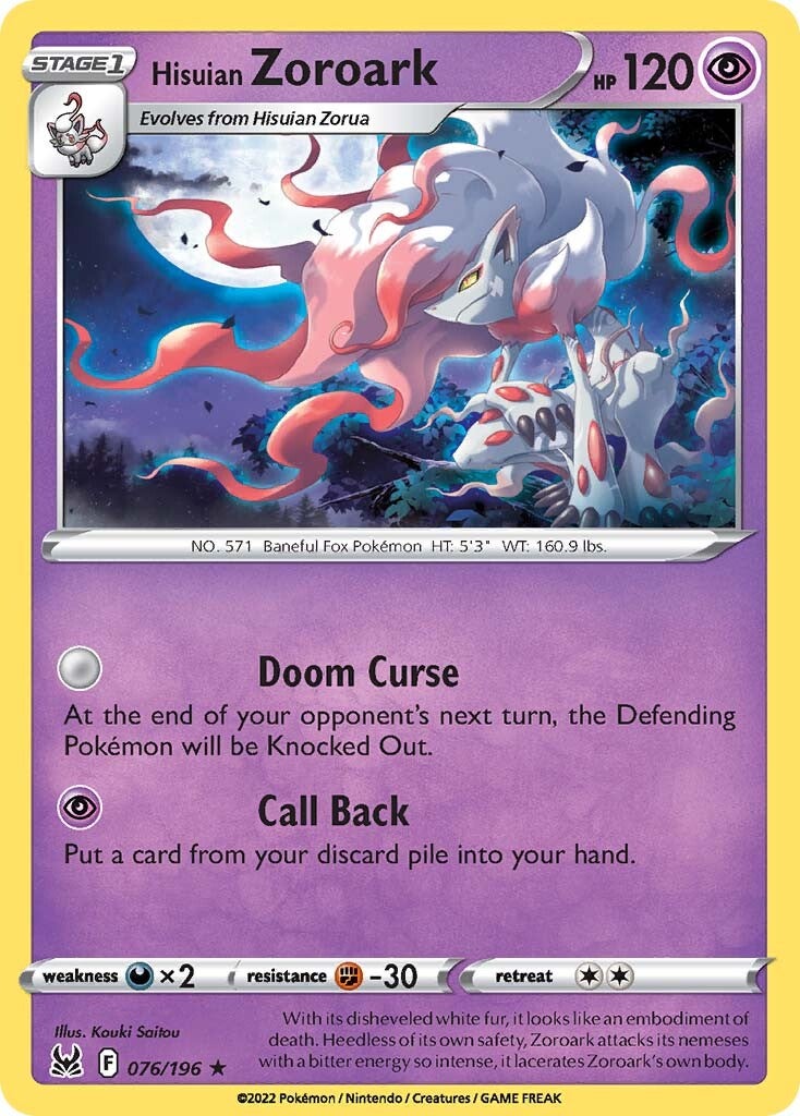 Hisuian Zoroark 76/196<br/>Kouki Saitou