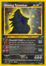 Shining Tyranitar 113/105<br/>Ken Sugimori