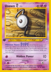 Unown G 27/105<br/>CR CG gangs