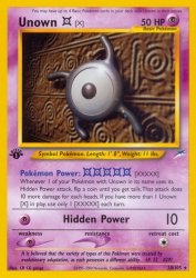 Unown X 30/105<br/>CR CG gangs