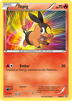 Tepig BW02<br/>Ken Sugimori