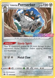 Galarian Perrserker SWSH008<br/>Akira Komayama