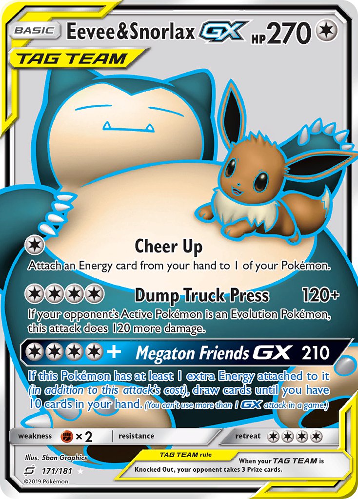Eevee & Snorlax-GX 171/181<br/>5ban Graphics