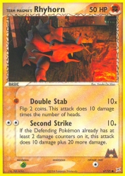 Team Magma's Rhyhorn 67/95<br/>Yosuke Da Silva