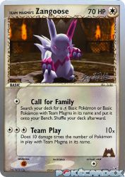 Team Magma's Zangoose (Magma Spirit) 23/95<br/>Zu-Ka