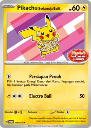 Pikachu Berkemeja Batik (Pikachu wearing a Batik shirt) 190/SV-P