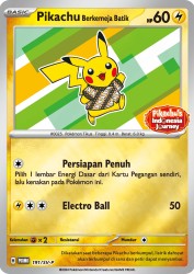 Pikachu Berkemeja Batik (Pikachu wearing a Batik shirt) 191/SV-P