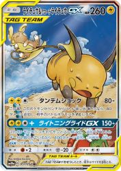 Raichu & Alolan Raichu-GX 057/054